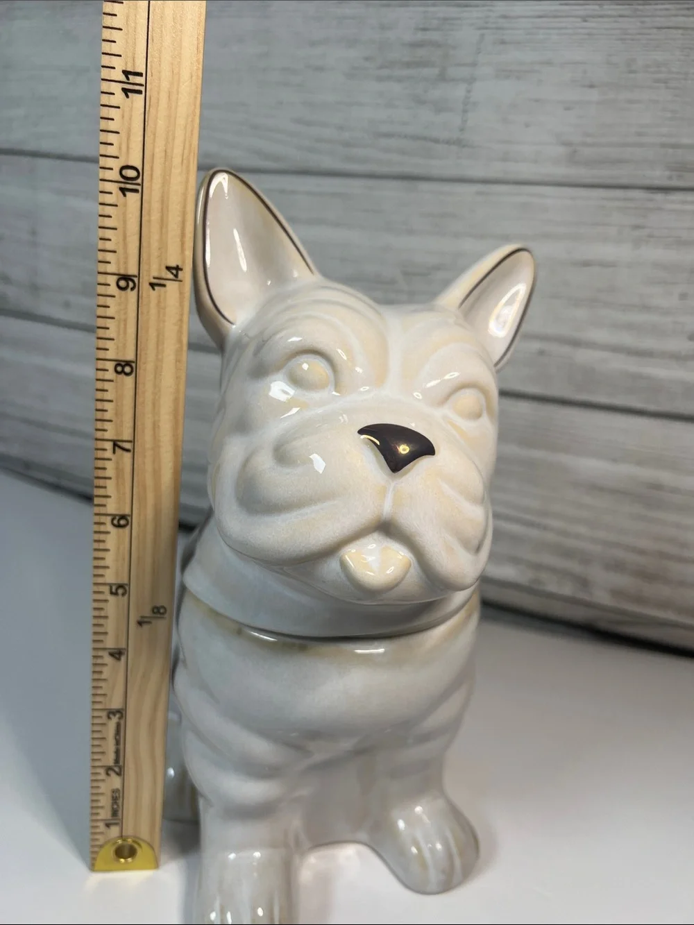 *****SOLD******Cravings by Chrissy Teigen French Bulldog Stoneware Cookie Jar